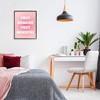 Stupell Industries Trendy Pink Demure & Mindful Black Framed Giclee Art - 2 of 4