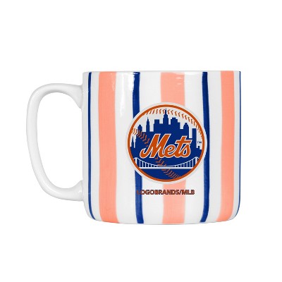 MLB New York Mets Striped Coffee Mug - 16oz