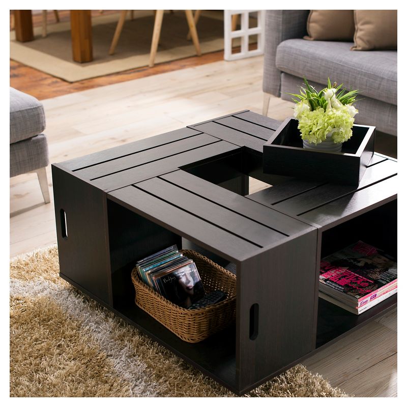 Roseline Modern Crate Box Inspired Coffee Table - HOMES: Inside + Out, 4 of 15
