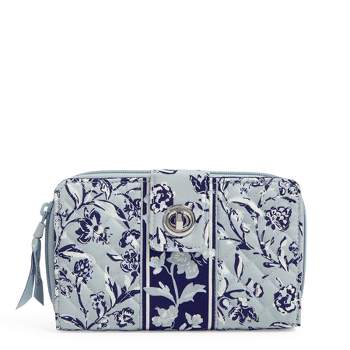 Vera Bradley Women's Cotton Rfid Deluxe Travel Wallet Perennials Noir :  Target