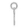 Black Bow Jewelry 14k White Gold, Hannah Collection, Mini Initial G Shamrock Key Charm - 2 of 4