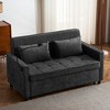 Whisen 56" Loveseat Sofa & Sleeper Sofa Bed, Reversible Backrest Cushion, Side Pockets, USB Ports and Phone Holder - 2 of 4