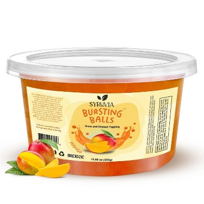 Syruvia Mango Popping Boba Pearls – 1 lb