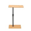 Oval Rectangle/Oval Coffee Table Couch Tray Table Bamboo Height Adjustable Side Table with Slots for Living Room, Apartment - 4 of 4