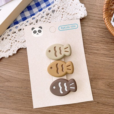 MyKids-USA Cute Cartoon Tri-Colored Taiyaki Hair Clip: Adorable Hair Accessory For Children And Teens