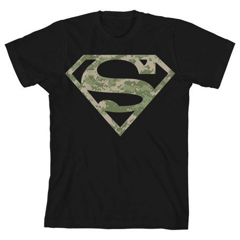 Superman Camo Logo Black T shirt Toddler Boy To Youth Boy Target