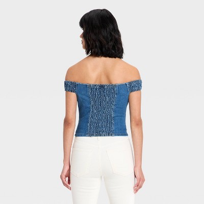 Women Off the Shoulder Denim Top – Universal
