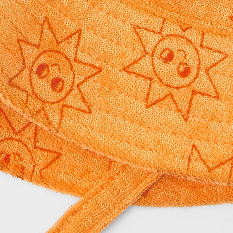Baby Towel Terry Sun Printed Bucket Hat - Cat & Jack™ Orange, 4 of 5