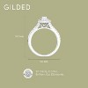 GILDED 3/4 CTTW Lab Grown Diamond Square Engagement Ring in Sterling Silver, Size 7 - 4 of 4