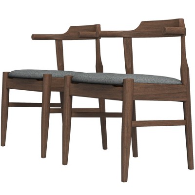 Vynxaria Grey Dining Chairs - Set of 2 for Versatile Style