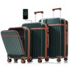 20"&24"&28" Carry-On/Checked Suitcase ABS Hard Shell Luggage with USB Port, Spinner Wheels&TSA Lock - ModernLuxe - 2 of 4