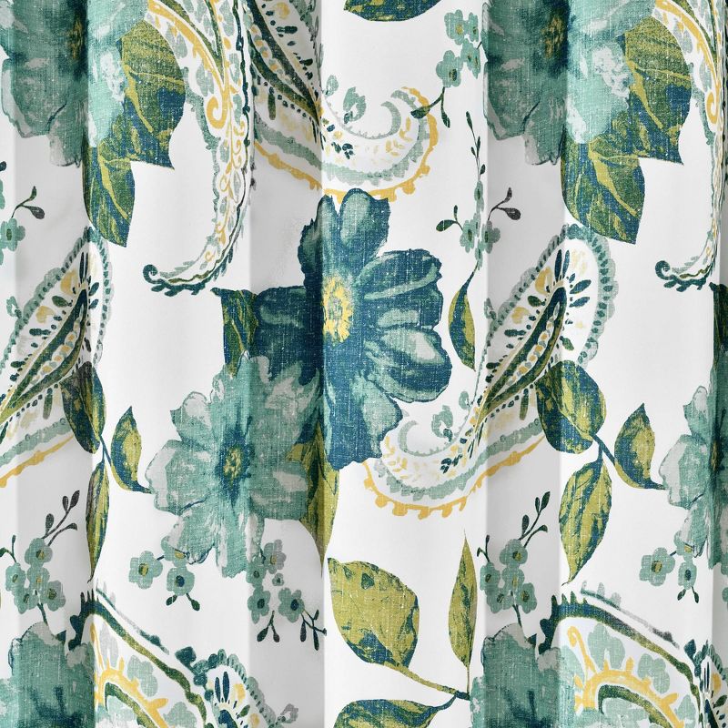 Floral Paisley Shower Curtain Blue - Lush D&#233;cor, 4 of 8