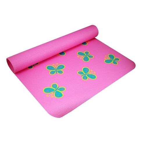 Yoga Direct Fun Butterfly Kids' Yoga Mat - Pink (4mm) : Target