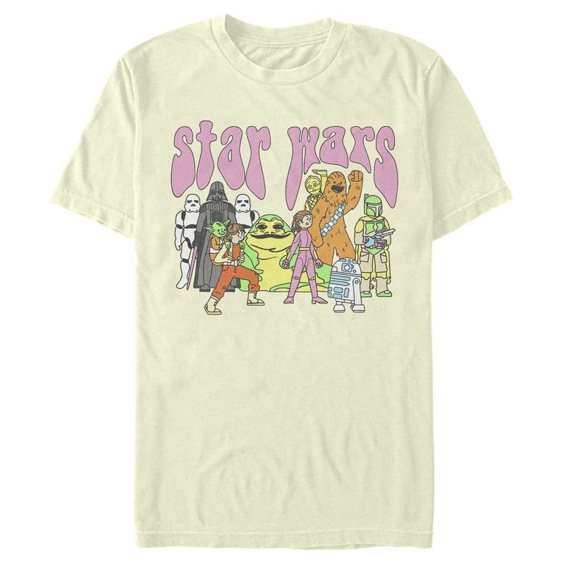 Men's Star Wars Psychedelic Classic Characters T-Shirt, 1 of 4