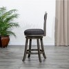 TiramisuBest 25.75in Swivel Counter Stool, Set of 2, Polyester Charcoal Dining Chairs - 4 of 4