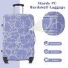 Lyngins 3-Piece Hardside Luggage Set – 20" Carry on Luggage, 24" & 28" Printed Spinner Suitcases with TSA Lock, PC Material, Silicone Handles - 3 of 4