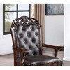 CAVINAS 23" Chateau De Ville Dining Chairs,Set of 2,Luxury Upholstery Chairs with/without Armrest,Formal Dining Room Chairs,Button-Tufted Backrest - 3 of 4