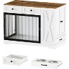 PAKASEPT Dog Crate Furniture, 47"W Dog Crate with Storage Cabinet and Feeder, Dog Kennel Furniture with Double Doors for Small/Medium/Large Dog - 3 of 4