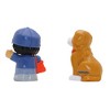 Fisher-Price Little People 2 Pack Action Toy Figure, Mail Person Girl and Brown Dog - 3 of 4