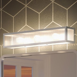 Urban Ambiance Luxury Minimalist Bath Vanity Light,  5"H x 22"W,  Stainless Steel Finish, UHP3590 - 1 of 4