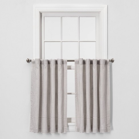 2pc 36 X42 Honeycomb Weave Curtain Panel Gray Threshold Target