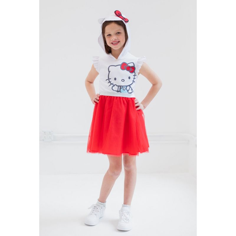 Hello Kitty Girls Mesh Cosplay Tulle Dress Toddler to Big Kid , 2 of 7