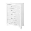 NicBex 5 Drawer Dresser for Bedroom,Modern Chest of Drawers with Acrylic Handles for Living Room,Entryway,White - 3 of 4