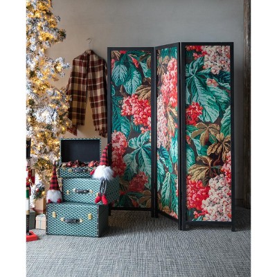 Vynxaria 59x71" Colorful Patterned Screen with Exotic Flair, for Indoor Use, Suitable for Small Spaces, Bold Classic Modern Style