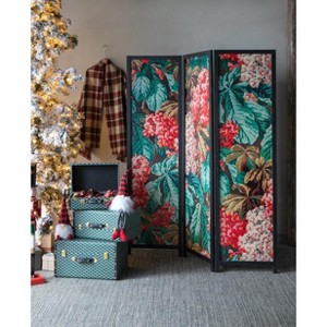 Vynxaria 59x71" Colorful Patterned Screen with Exotic Flair, for Indoor Use, Suitable for Small Spaces, Bold Classic Modern Style - 1 of 4