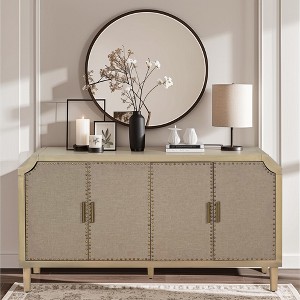 Bella Depot 59.84" Industrial Style Accent Cabinet with 4-Door - 1 of 4