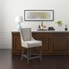 25.5" Ultra Upholstered Counter Height Barstool Cream - Madison Park - 2 of 4