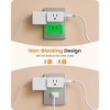 Itopfox 3-Prong to 2-Prong Plug Adapter with 3 AC Outlets, Travel Power Adaptor for US to Japan, Philippines, Cruise Ship Approved, 1875W Max, 2 Pack - 3 of 4