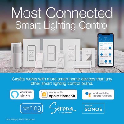 Lutron Caseta White Wireless Smart Fan Control with 4 Speeds
