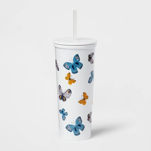 22oz Double Wall Stainless Steel Outer And Pp Inner Straw Tumbler
