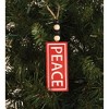 Dicksons Joy, Peace, and Noel Red and White 4 Inch Resin Beaded Hanging Christmas Ornament Set of 3 - 4 of 4
