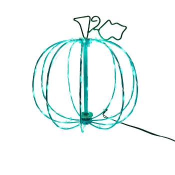 10In Spooky Town 3D Wire Décor Teal Lights Ac/tiny Lites On/off Pumpkin
