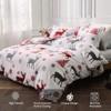 FIONECA Christmas Duvet Cover Set Snowflake Reindeer Printed - 4 of 4