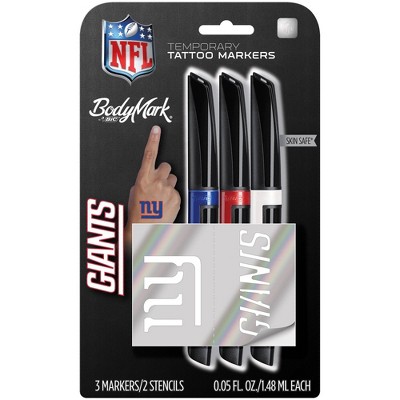 NFL New York Giants Temporary Tattoo Marker - 3pk