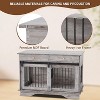 Coucheta 47" Dog Crate Furniture with 2 Storage Drawers & Removable Divider - Large Pet Cage for 1 Big Dog or 2 Small Dogs - 3 of 4