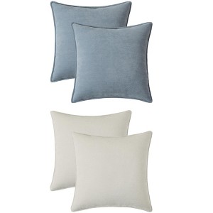 REGALWOVEN 4 Pcs Solid Chenille Soft Couch Throw Pillow Covers for Sofa Living Room Home Decor 18 x 18 Inch - 1 of 4