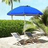 CAVINAS Pool Umbrella 5.7 FT Beach Chair Umbrella Ruffle Portable Umbrella for Travel with Cup Holder Backyard Umbrella without Base - 3 of 4