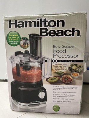 Hamilton Beach® Bowl Scraper Food Processor 8 Cup Capacity Black