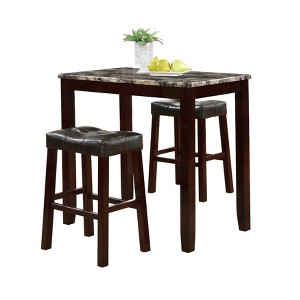 TiramisuBest 5-Piece Round Dining Table Set with Antique Gray for Dining and Kitchen - 1 of 4