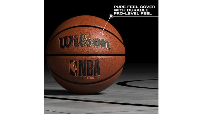 Wilson NBA Forge Plus 28.5&#34; Basketball - Brown, 2 of 12, play video