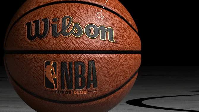 Wilson NBA Forge Plus 27.5&#34; Basketball - Brown, 2 of 12, play video
