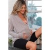 Pinkblush PinkBlush Beige Knit Draped Wrap V-Neck Maternity Nursing Top - 4 of 4