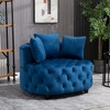 Grungis Retro Accent Chair with Soft Padded, Classical Barrel Chair with Cushion,Modern Leisure Chair for Bedroom,Reading Room,Office - 2 of 4