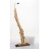 Modern Home Angled Driftwood Nautical Wooden Floor Lamp - 4 of 4