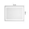 Vynxaria Modern LED Bathroom Mirror, Wall Mounted, Aluminum Frame, 36"x28" - 3 of 4