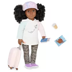 Our Generation Tyanna with Rolling Luggage & Accessories 18" Travel Doll